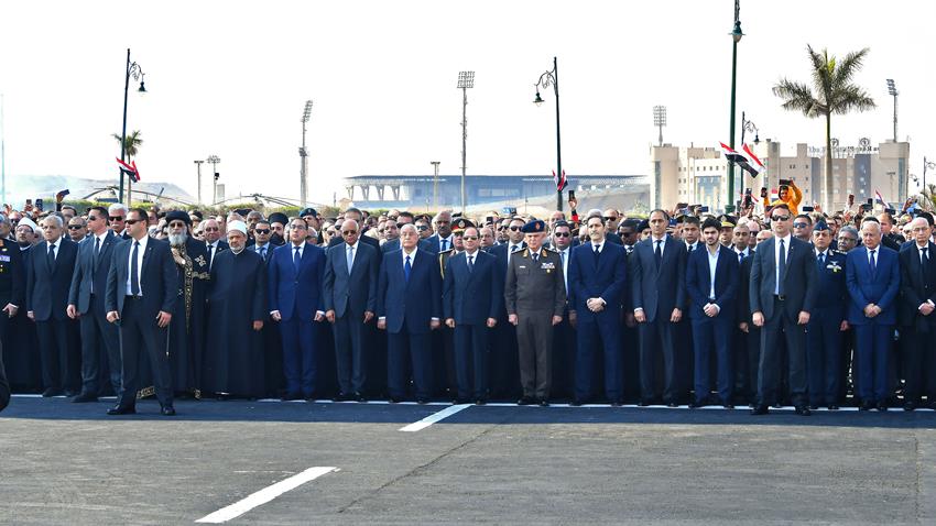 President El-Sisi Leads Former President Mubarak's Military Funeral