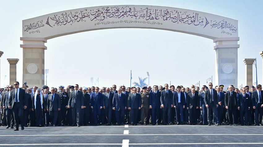 الرئيس عبد الفتاح السيسي يتقدم يتقدم الجنازة العسكرية للرئيس الأسبق حسني مبارك