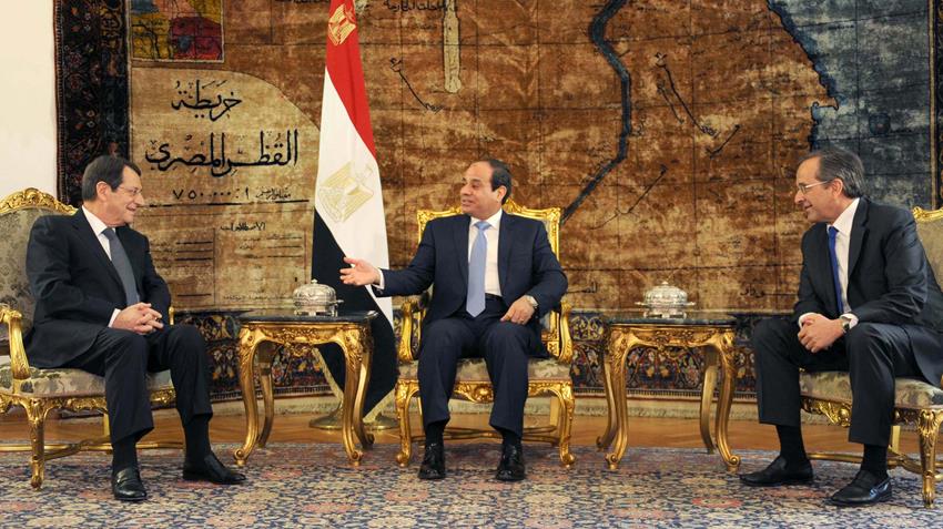 القمة الثلاثية الأولى بين مصر وقبرص واليونان