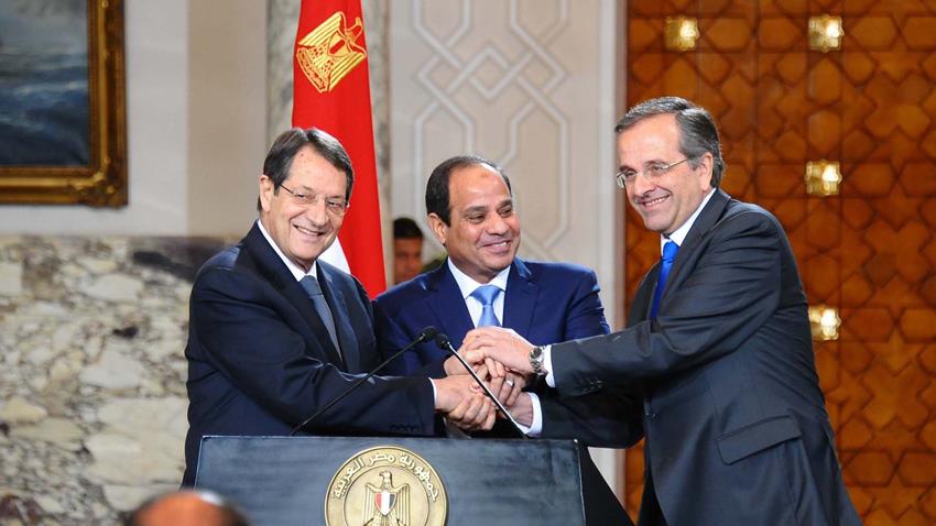 القمة الثلاثية الأولى بين مصر وقبرص واليونان