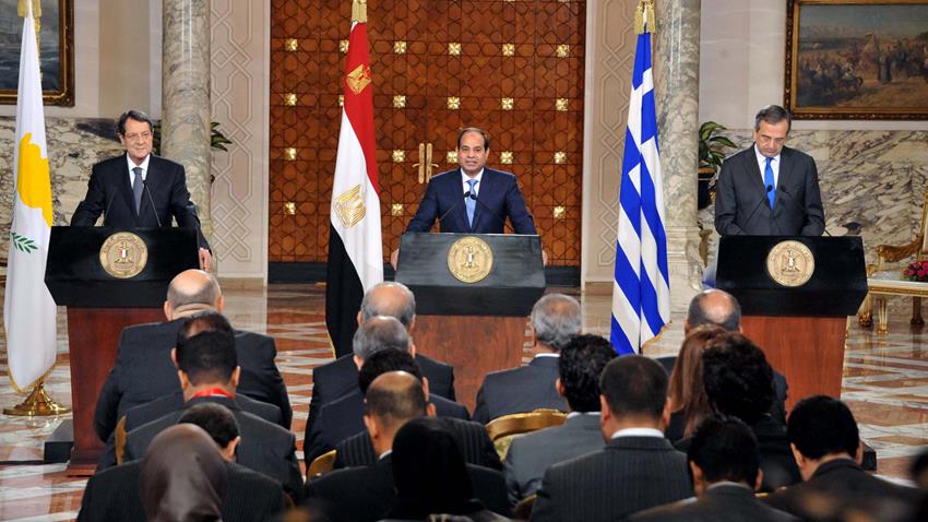 القمة الثلاثية الأولى بين مصر وقبرص واليونان