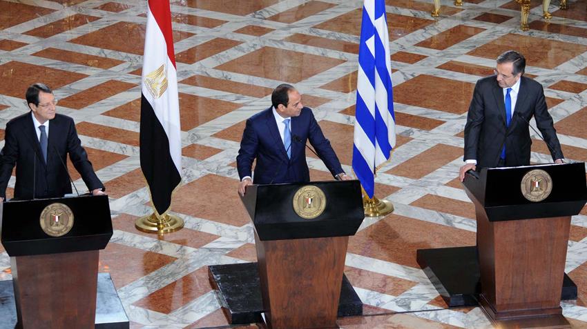 القمة الثلاثية الأولى بين مصر وقبرص واليونان