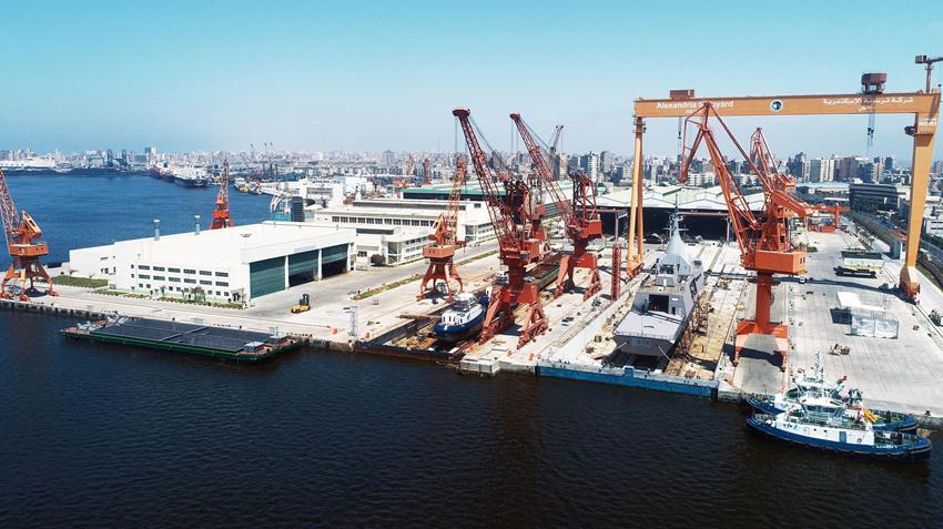أعمال التطوير والتحديث لشركة ترسانة الإسكندرية