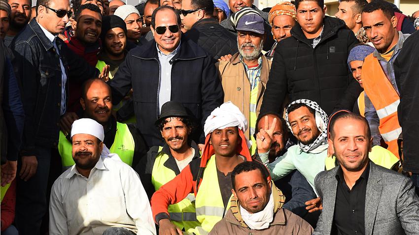 President El-Sisi Tours Marble and Granite City in Galala