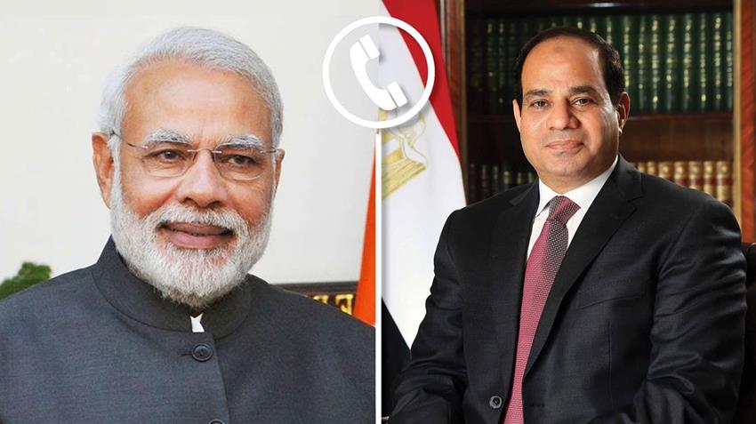 El-Sisi Receives Phone Call from India’s PM