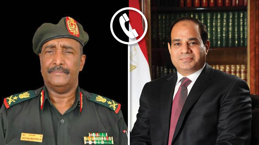 El-Sisi Holds Phone Call with Lt-Gen Abdel Fattah Al-Burhan