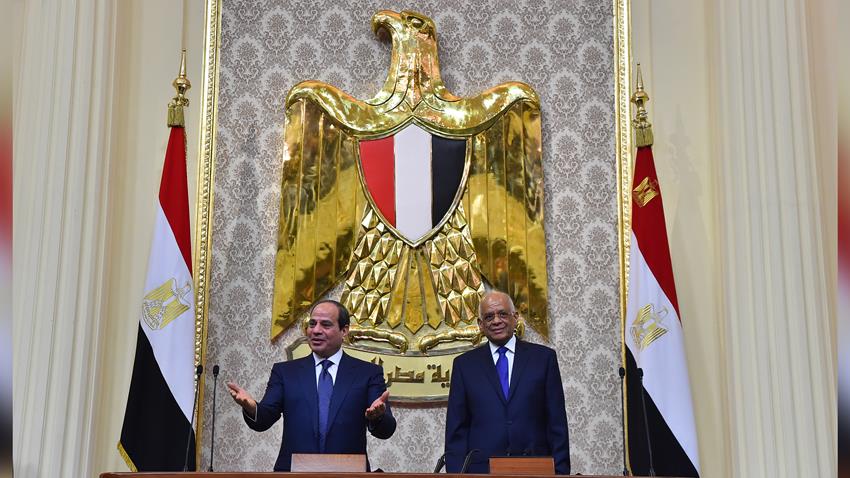 الرئيس عبد الفتاح السيسي يؤدي اليمين الدستورية لفترة رئاسية جديدة أمام مجلس النواب 2/6/2018