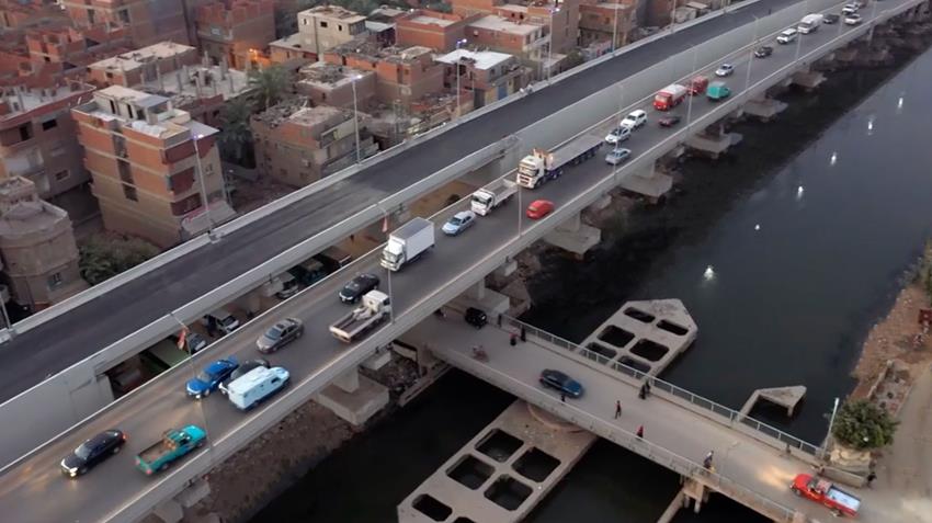 إنشاء كوبري صهرجت العلوي على طريق بنها – المنصورة