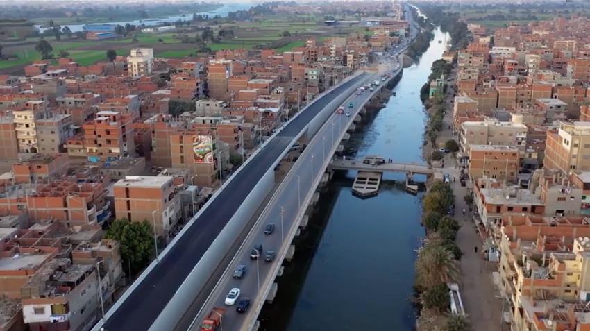 إنشاء كوبري صهرجت العلوي على طريق بنها – المنصورة