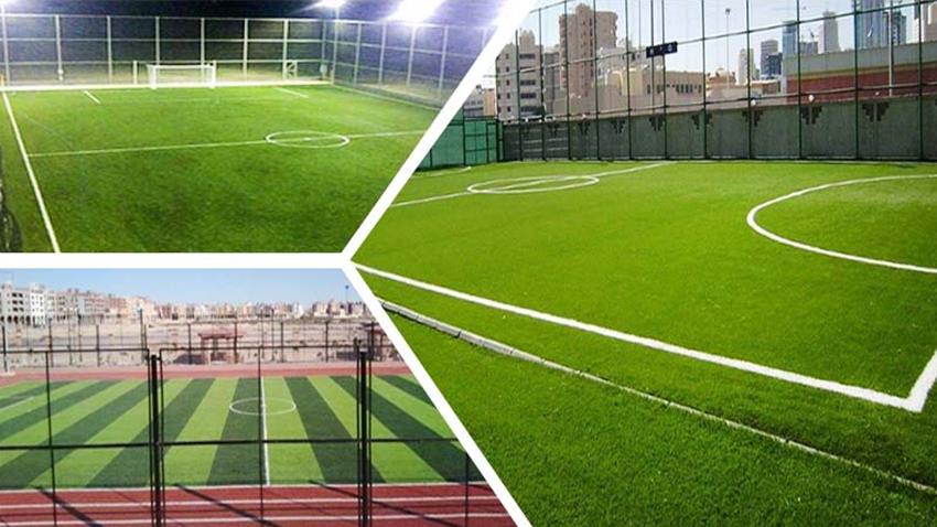 المرحلة الثامنة من تطوير الملاعب الخماسية والقانونية بمراكز الشباب على مستوى الجمهورية
