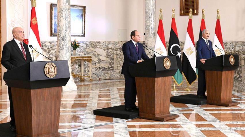 خطبة الرئيس عبد الفتاح السيسي في مبادرة إعلان القاهرة بشأن ليبيا