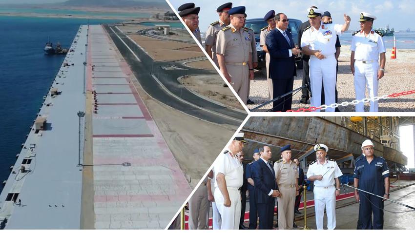 الرئيس عبد الفتاح السيسي يتفقد مشروع إنشاء الميناء الغربي الجديد