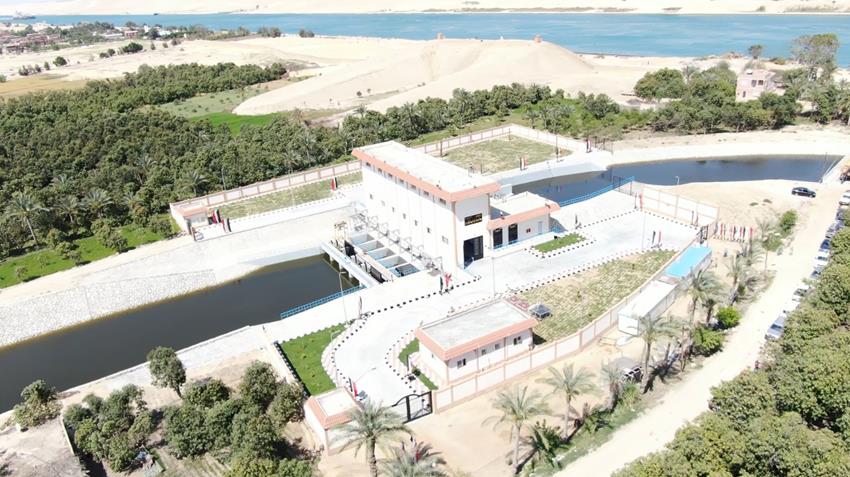 محطتي رفع مياه على مصرف المحسمة غر ب قناة السويس