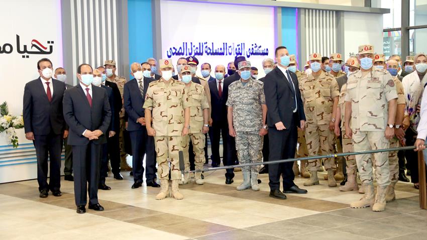 الرئيس عبد الفتاح السيسي يتفقد بأرض المعارض تجهيزات القوات المسلحة للعزل الصحي 27/6/2020