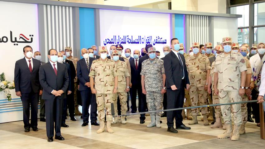 President El-Sisi Inspects Armed Forces Quarantine Measures at Egypt International Exhibition Center