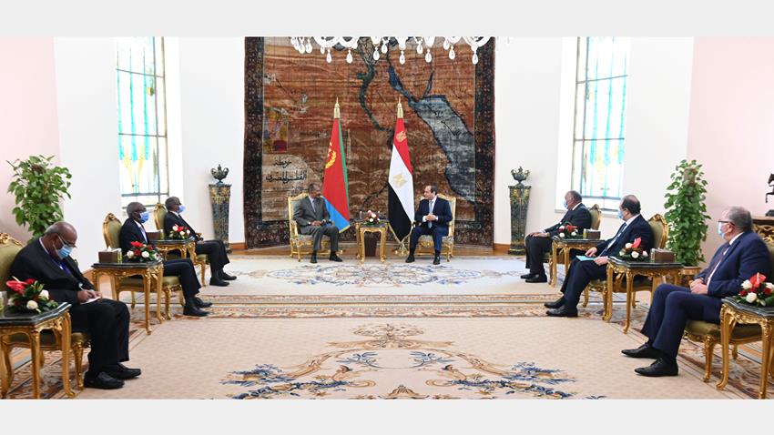 الرئيس عبد الفتاح السيسي يستقبل رئيس دولة إريتريا
