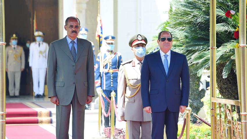 الرئيس عبد الفتاح السيسي يستقبل رئيس دولة إريتريا