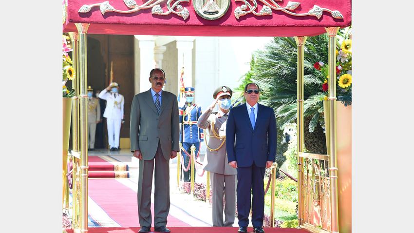 الرئيس عبد الفتاح السيسي يستقبل رئيس دولة إريتريا