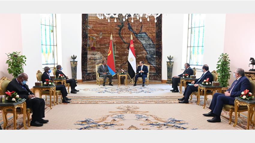 President El-Sisi Receives Eritrean Counterpart