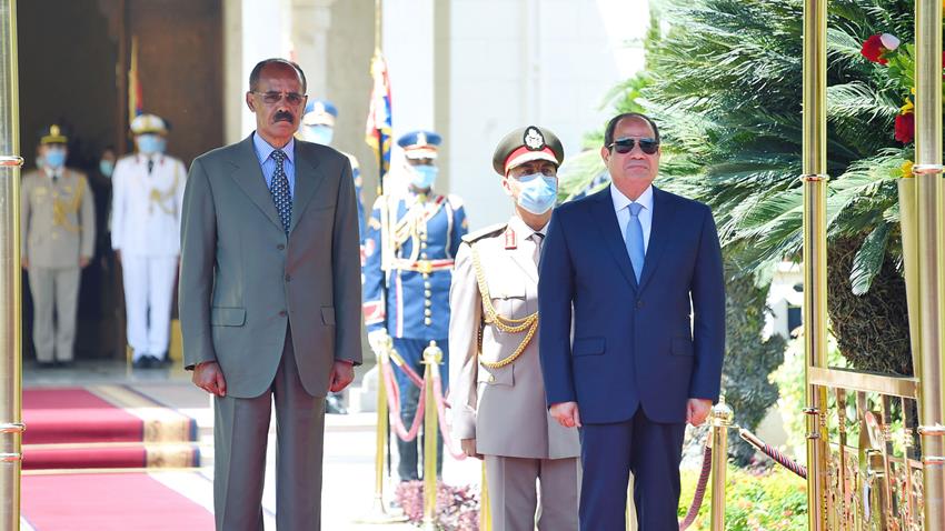 President El-Sisi Receives Eritrean Counterpart