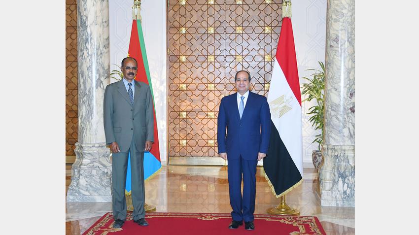 President El-Sisi Receives Eritrean Counterpart