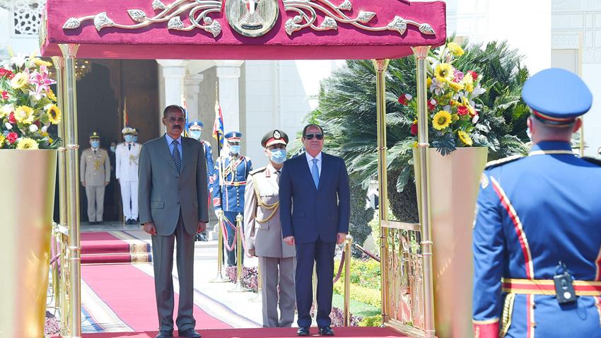 President El-Sisi Receives Eritrean Counterpart