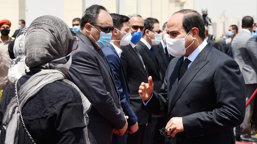 President El-Sisi Leads Lt. Gen. Mohamed El-Assar’s Military Funeral Procession