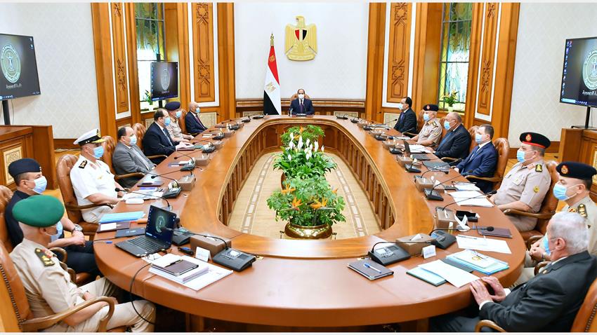 الرئيس عبد الفتاح السيسي يترأس اجتماع مجلس الدفاع الوطني 19/7/2020