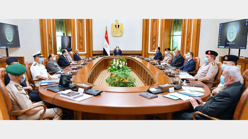 الرئيس عبد الفتاح السيسي يترأس اجتماع مجلس الدفاع الوطني 19/7/2020