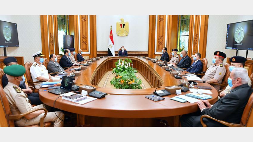 الرئيس عبد الفتاح السيسي يترأس اجتماع مجلس الدفاع الوطني 19/7/2020