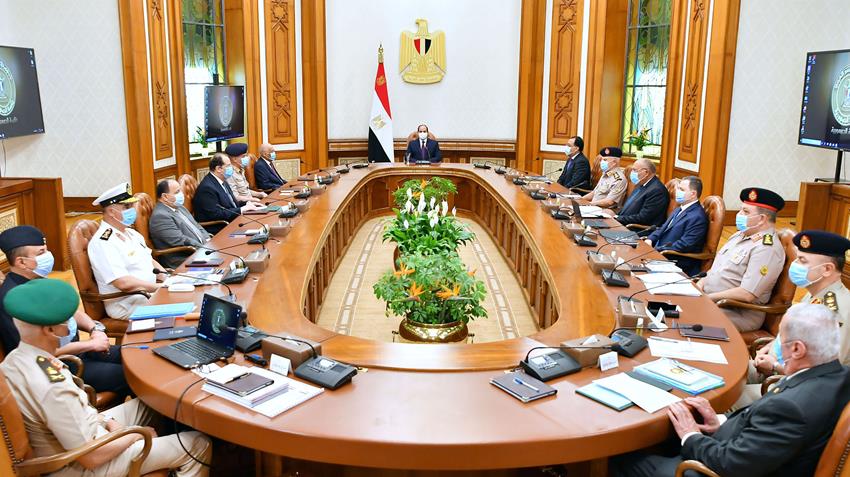الرئيس عبد الفتاح السيسي يترأس اجتماع مجلس الدفاع الوطني 19/7/2020
