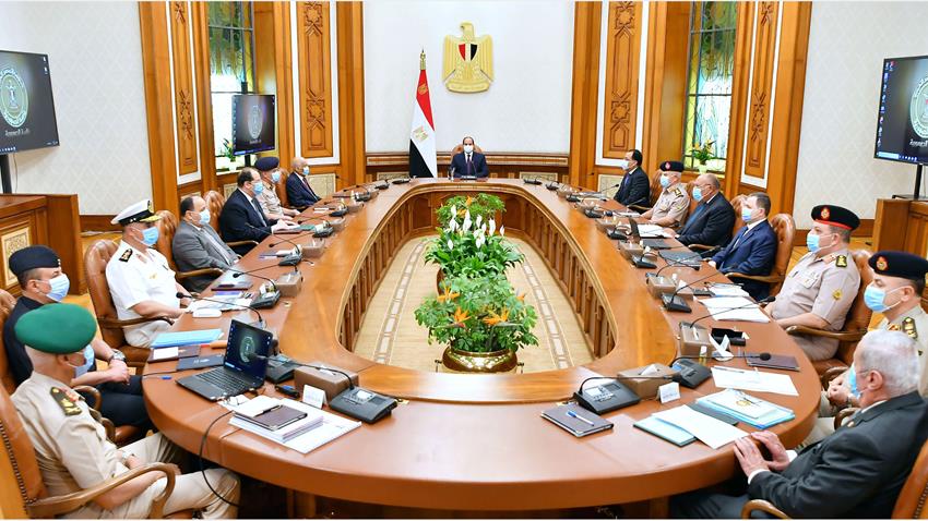 Le Président Abdel Fattah Al-Sissi dirige la réunion du Conseil national de la défense