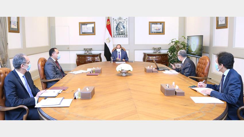 الرئيس عبد الفتاح السيسي يجتمع برئيس مجلس الوزراء وعدد من السادة الوزراء والمسئولين 26-7-2020