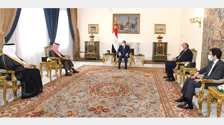 الرئيس عبد الفتاح السيسي يستقبل وزير الخارجية السعودي