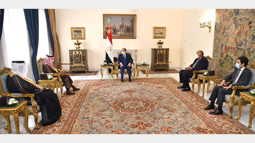 الرئيس عبد الفتاح السيسي يستقبل وزير الخارجية السعودي 27/07/2020