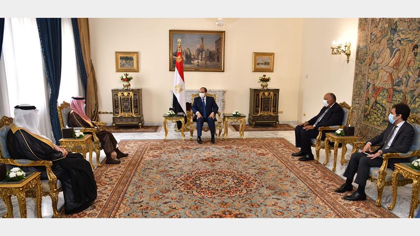 الرئيس عبد الفتاح السيسي يستقبل وزير الخارجية السعودي 27/07/2020