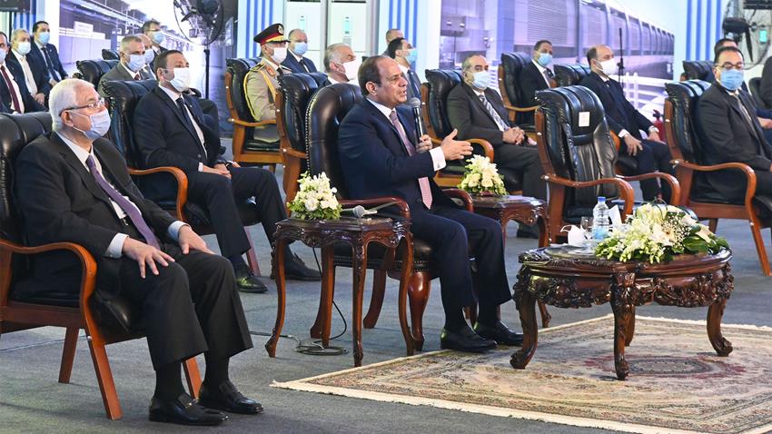 الرئيس عبد الفتاح السيسي يفتتح المرحلة الرابعة من الخط الثالث لمترو الأنفاق 16/8/2020