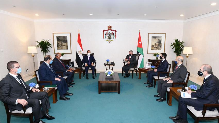 الرئيس عبد الفتاح السيسي يلتقي العاهل الأردني