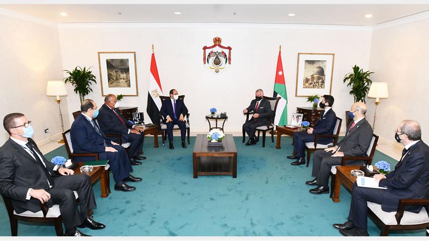 الرئيس عبد الفتاح السيسي يلتقي العاهل الأردني 25/8/2020