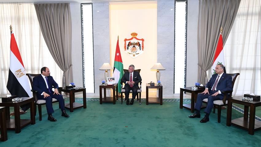الرئيس عبد الفتاح السيسي يشارك في قمة ثلاثية بالعاصمة الأردنية عمان
