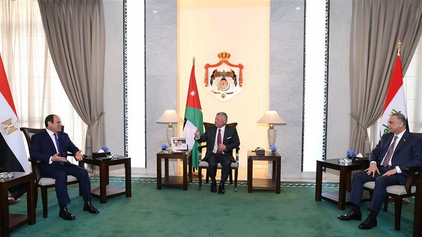 President El-Sisi Participates in Tripartite Summit in Amman, Jordan