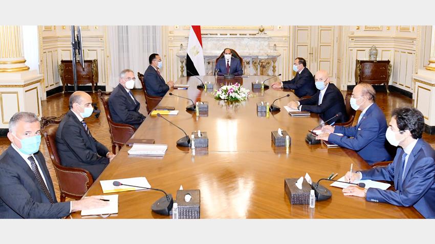 الرئيس عبد الفتاح السيسي يستقبل الرئيس التنفيذي لشركة "إيني" الإيطالية للبترول