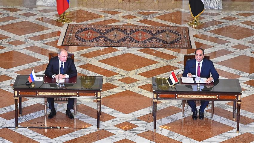 الرئيس عبد الفتاح السيسي استقبل اليوم الرئيس الروسي فلاديمير بوتين.