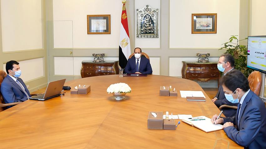 President El-Sisi Meets with Minister of Youth and Sports and Financial Advisor to the President