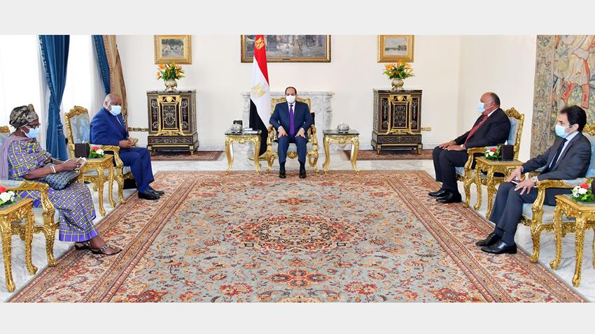 الرئيس عبد الفتاح السيسي يستقبل مستشار رئيس جمهورية الكونغو الديمقراطية