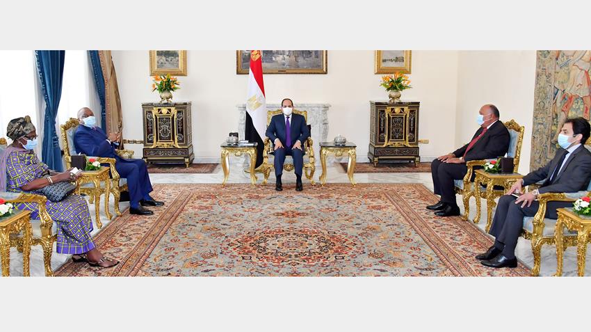 الرئيس عبد الفتاح السيسي يستقبل مستشار رئيس جمهورية الكونغو الديمقراطية