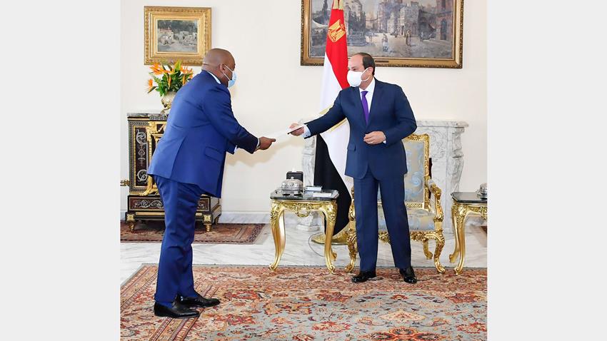 الرئيس عبد الفتاح السيسي يستقبل مستشار رئيس جمهورية الكونغو الديمقراطية