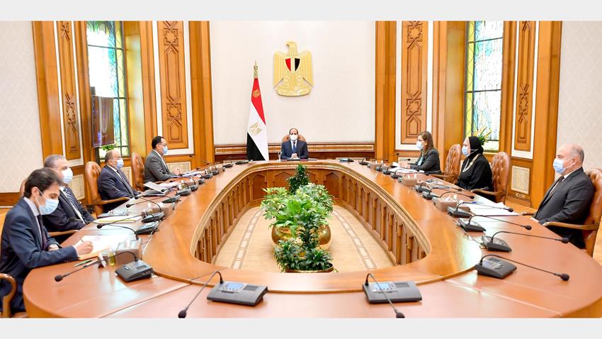 الرئيس عبد الفتاح السيسي يجتمع برئيس مجلس الوزراء وعدد من الوزراء والمسئولين 21/9/2020