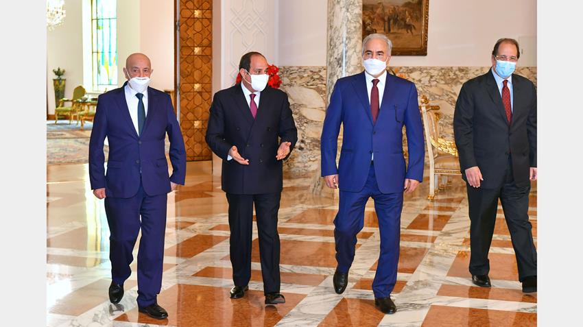 الرئيس عبد الفتاح السيسي يستقبل رئيس مجلس النواب الليبي وقائد الجيش الوطني الليبي 23/9/2020