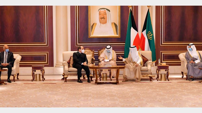 الرئيس عبد الفتاح السيسي يلتقي الشيخ نواف الأحمد الجابر الصباح أمير دولة الكويت
